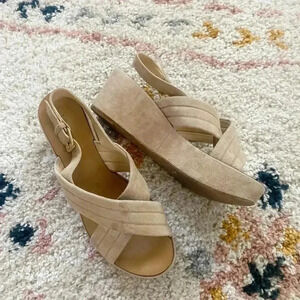 J.Crew suede‎ platform sandals 8.5